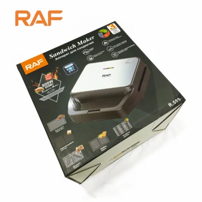 RAF 5 in 1 Sandwich Maker, Waffle Maker, Panini Grill, Doughnut, Patterned Sandwich R.555