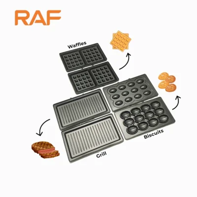 RAF 3-in-1 Sandwich & Panini Grill, Waffle Maker, Nut Maker R.549