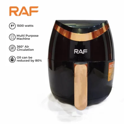 RAF Electric Air Fryer 5.8 Liter R.5234B - Bake, Cook, Roast, Crisp, Reheat