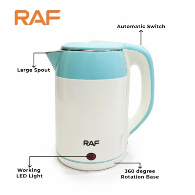 RAF Automatic Electric Kettle 2.5L R.7876 - White Blue - Features